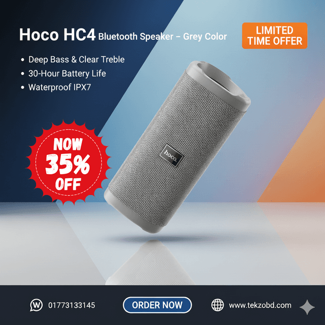 Hoco HC4 Bella Bluetooth Speaker – Premium Portable Sound | www . tekzobd . com